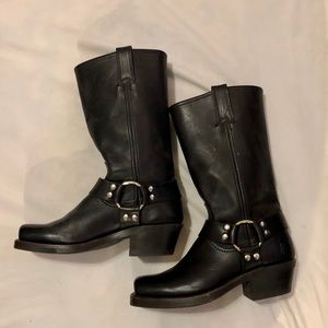 Frye Black Harness Boots